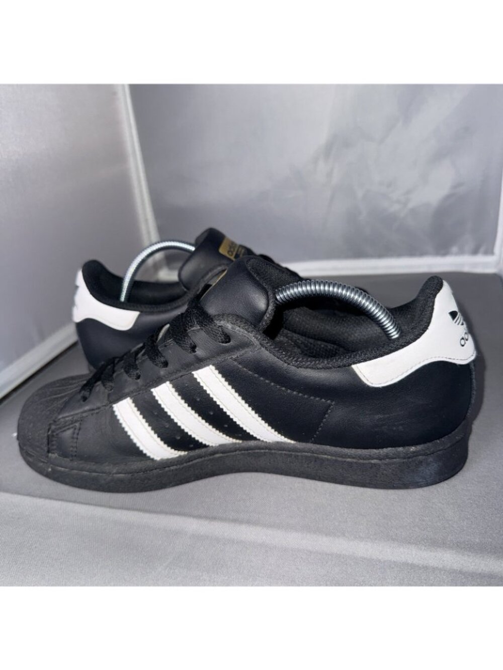 Adidas Superstar (Us 6) Black/white Sneakers - Picture 2 of 7